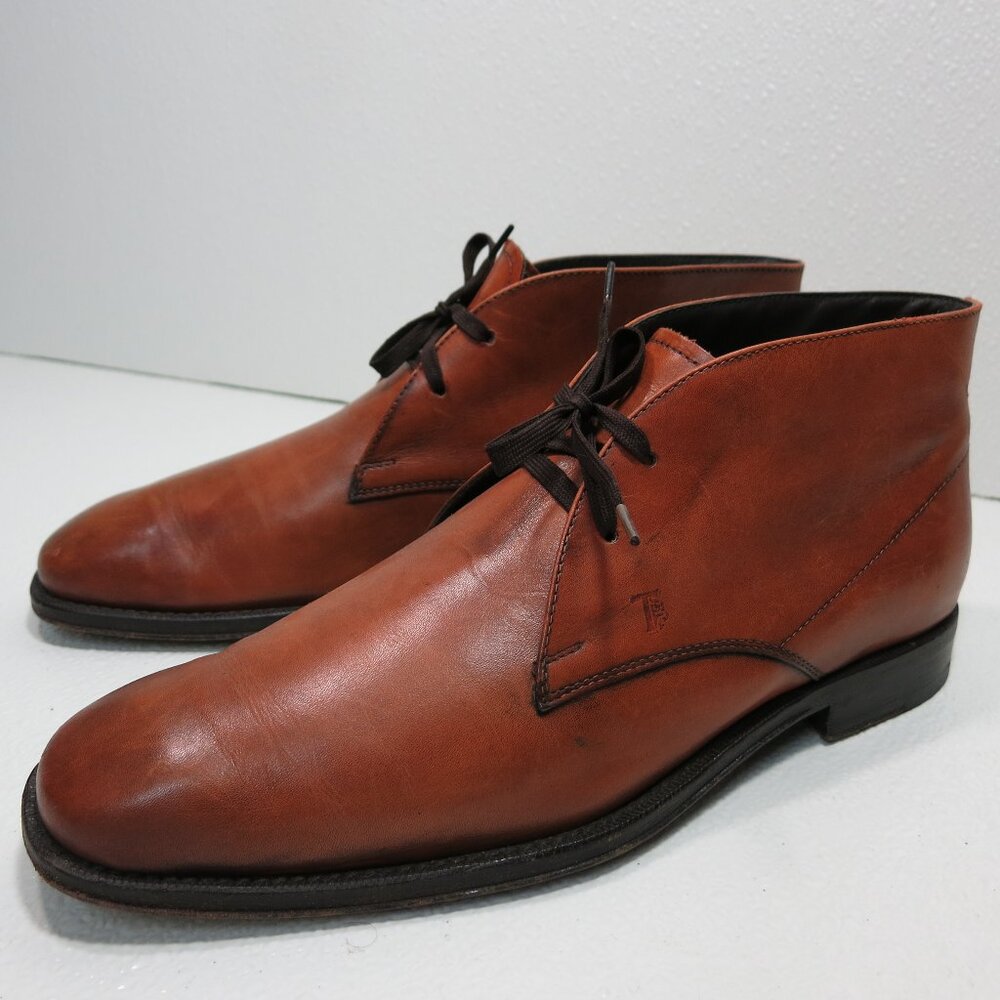 Tod's 6 Leather Dress Chukka Boots Comfort Dress Footwear Shoes Men's 7 M
